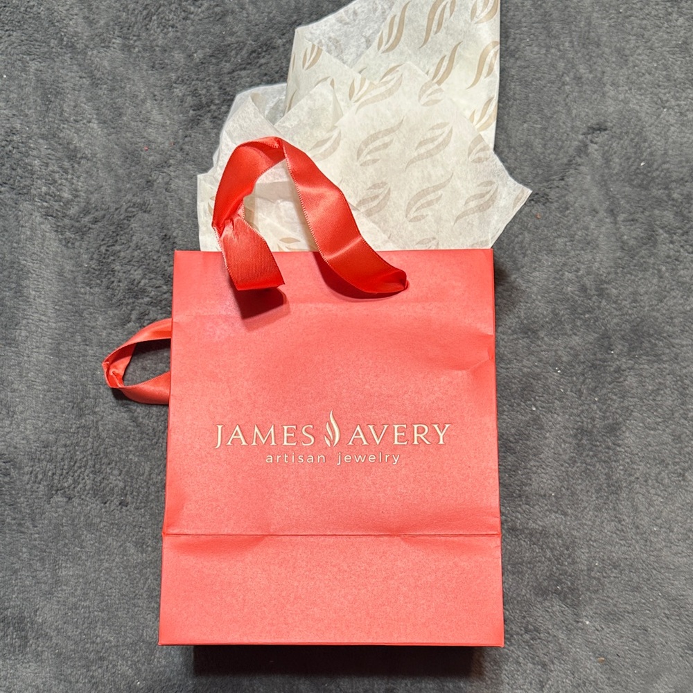 James Avery Red Gift Bag with Ribbon